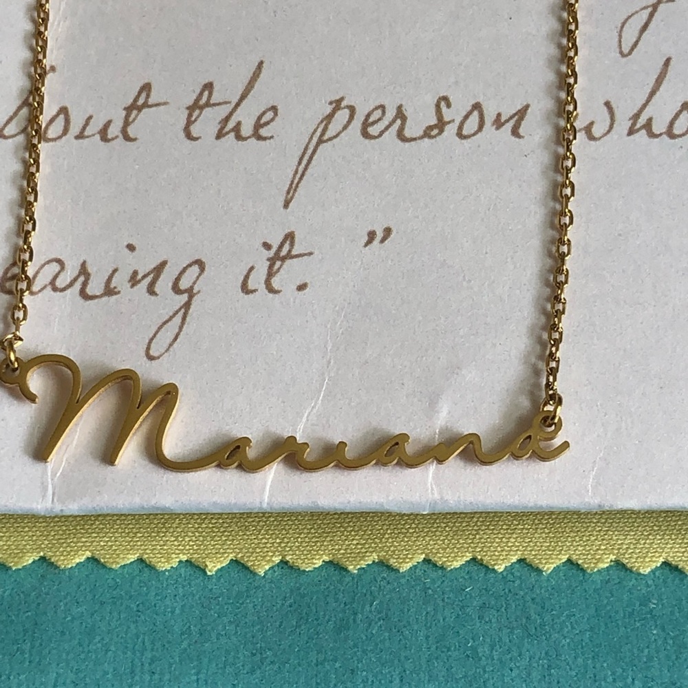 Name necklace, gold color Mariana